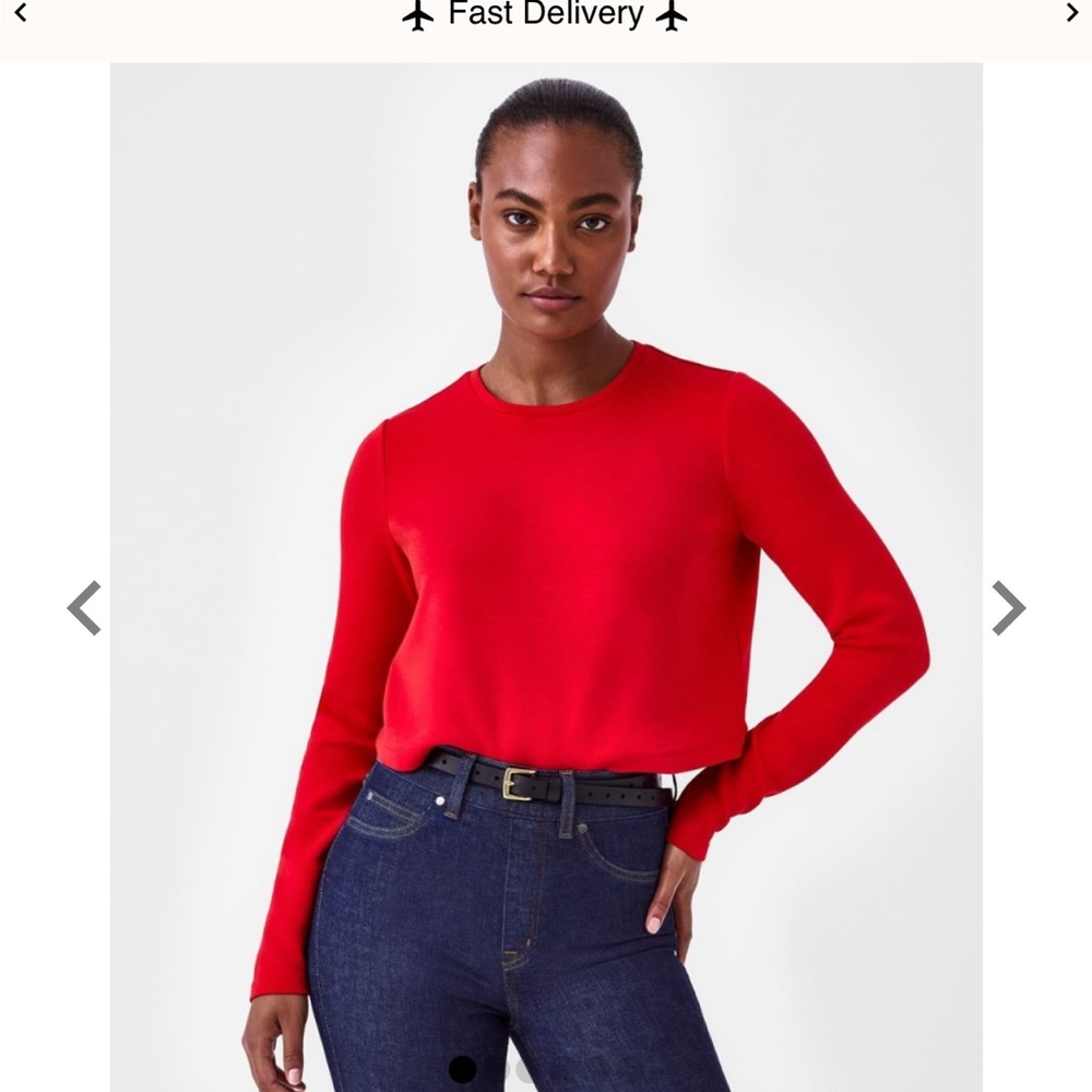Spanx air essentials cropped long sleeve top